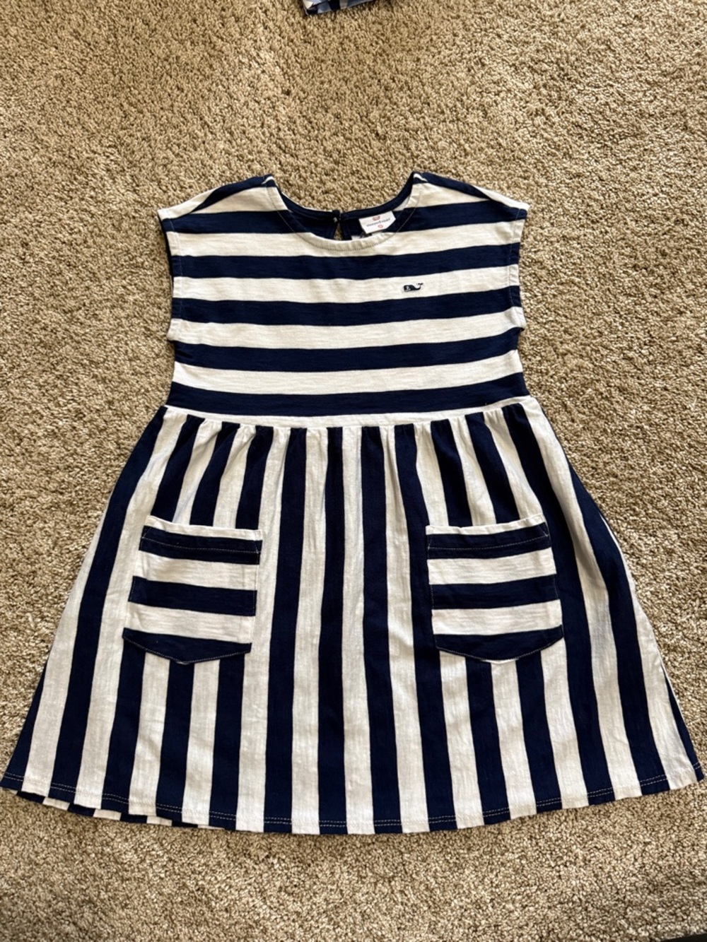 4T Vineyard Vines x Target Girls Navy and White Striped Cotton Dress - NWT